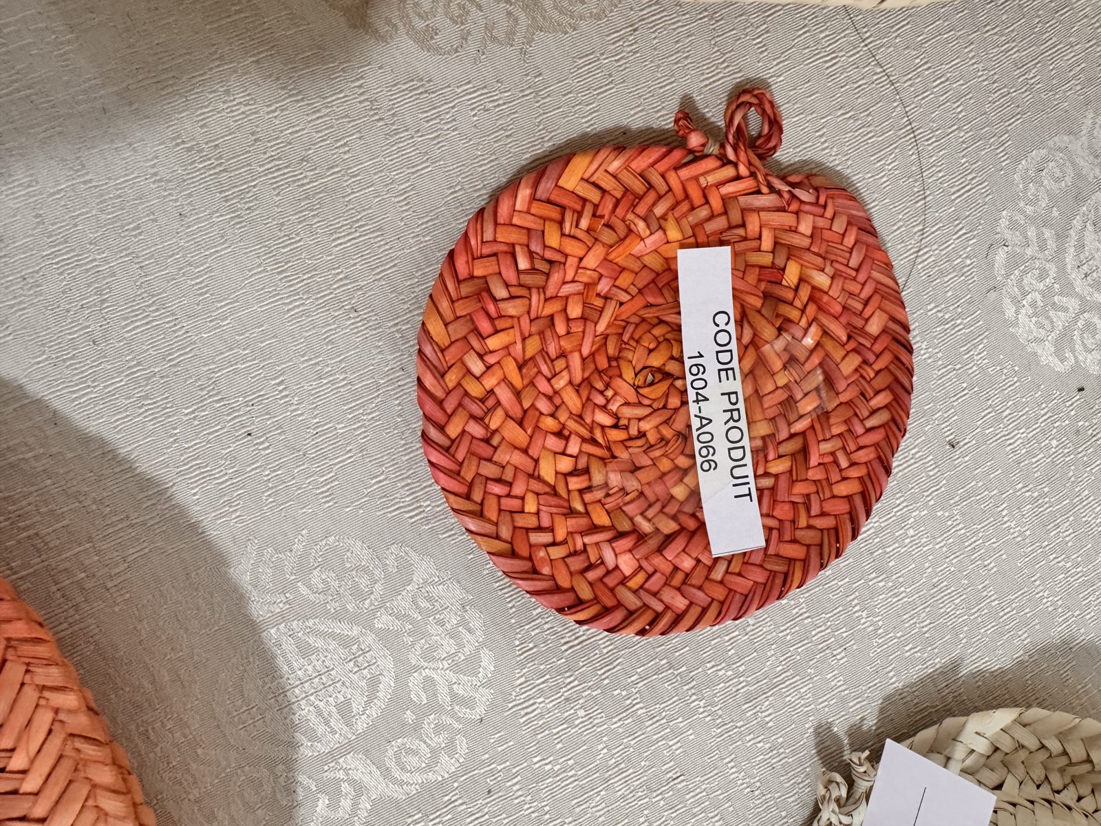 Dessous-de-plat rond en palmier