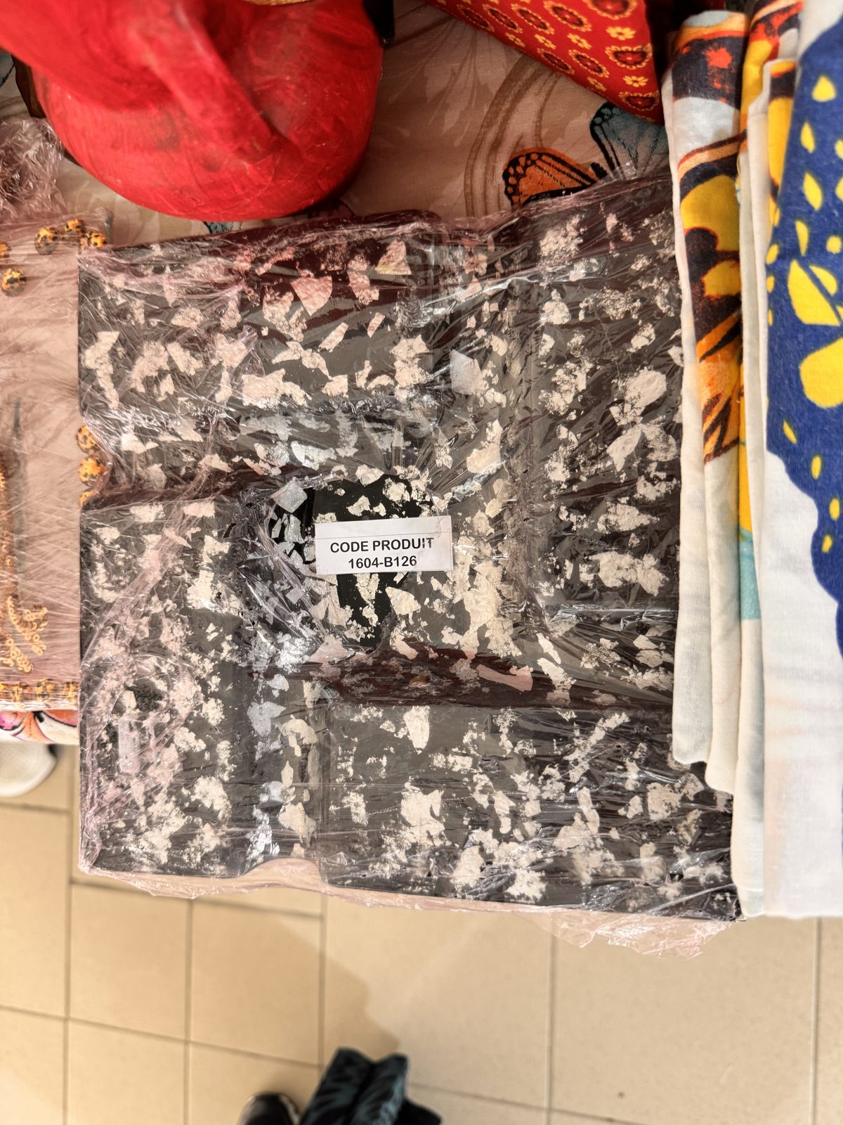 Châle imprimé effet marbré