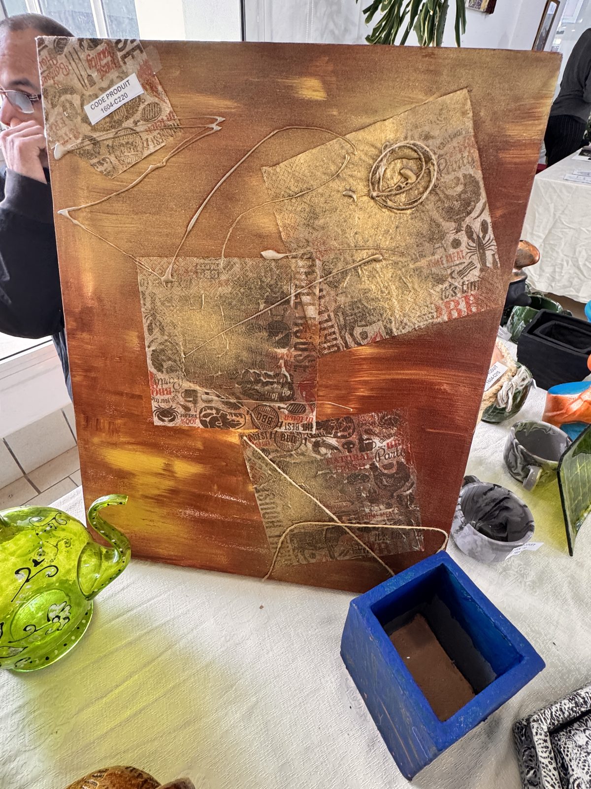 Tableau en cuivre repoussé