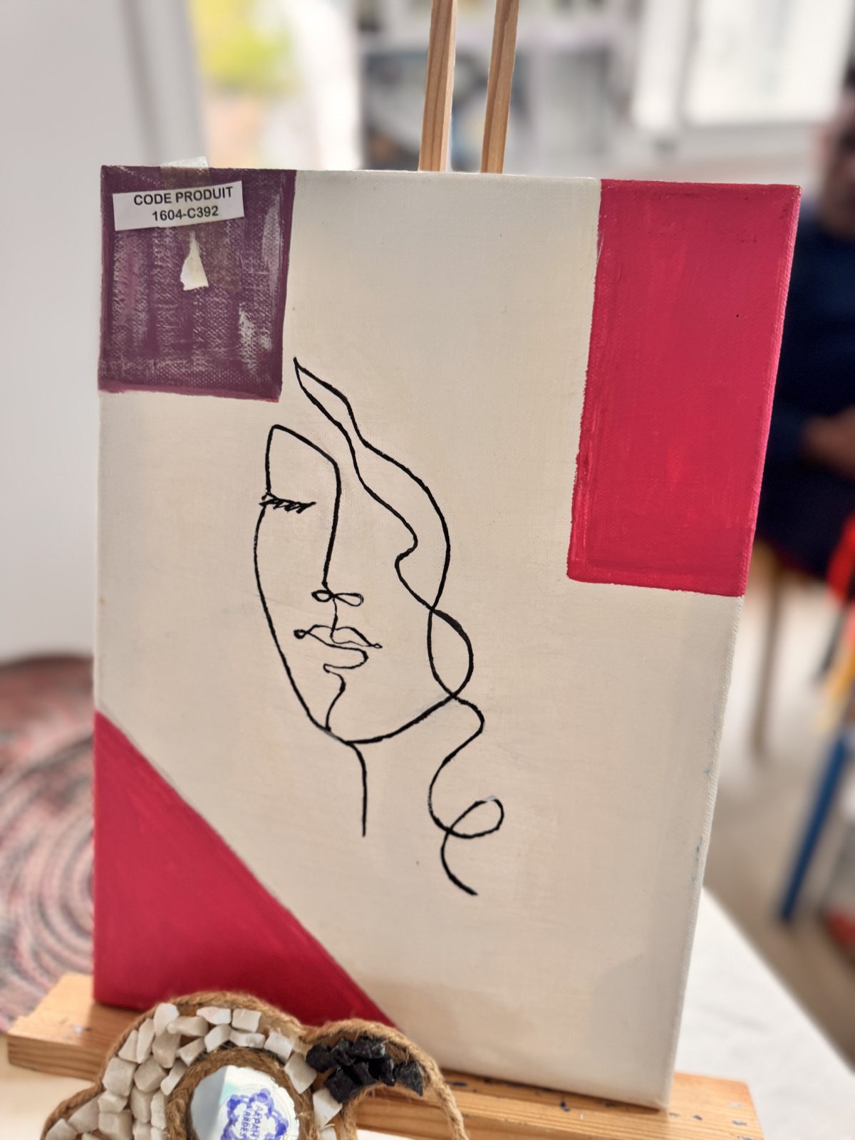 Toile décorative visage minimaliste