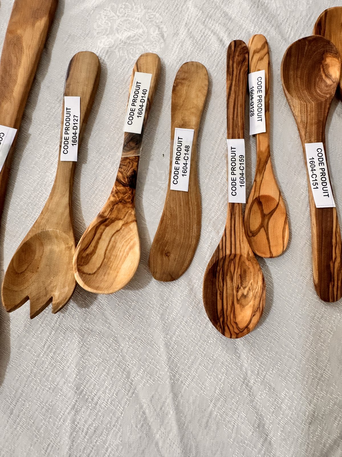 Cuillère de service en bois d'olivier